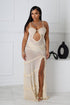 Wila Mesh Ruffled Maxi Dress With Panty Lining